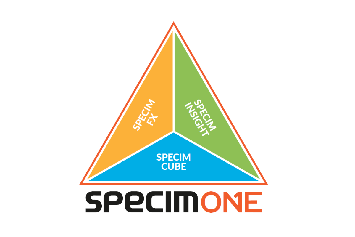 SpecimONE components including Specim FX, SpecimINSIGHT and SpecimCUBE