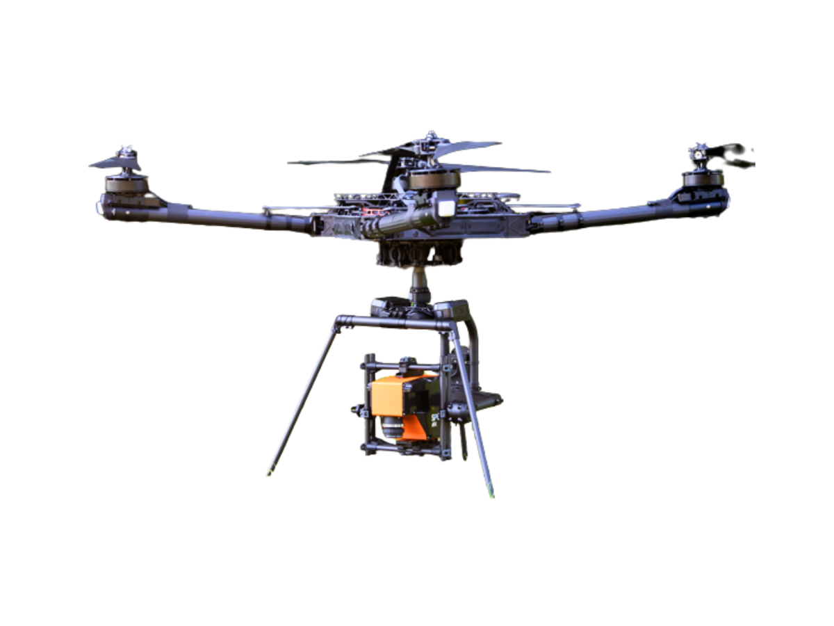 Specim AFX camera mounted to a drone