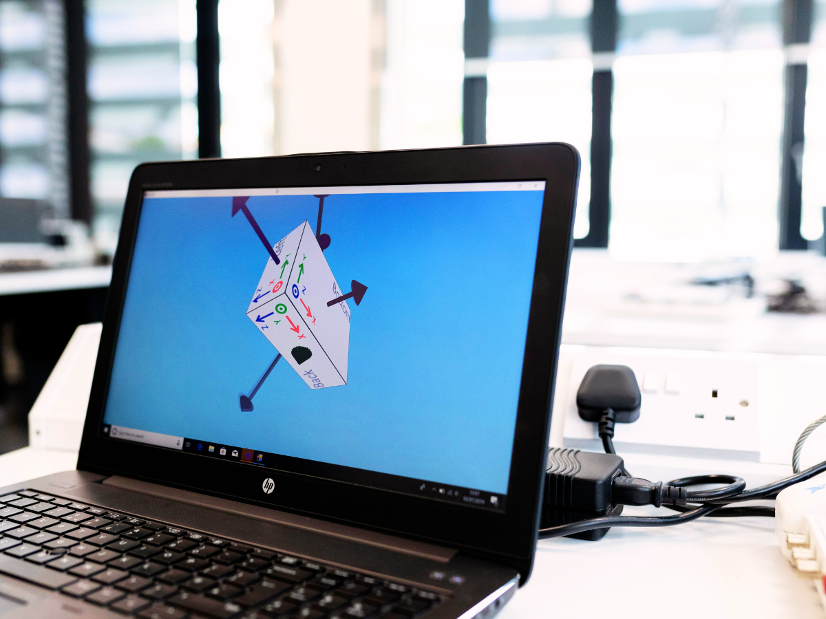 Laptop with design software open