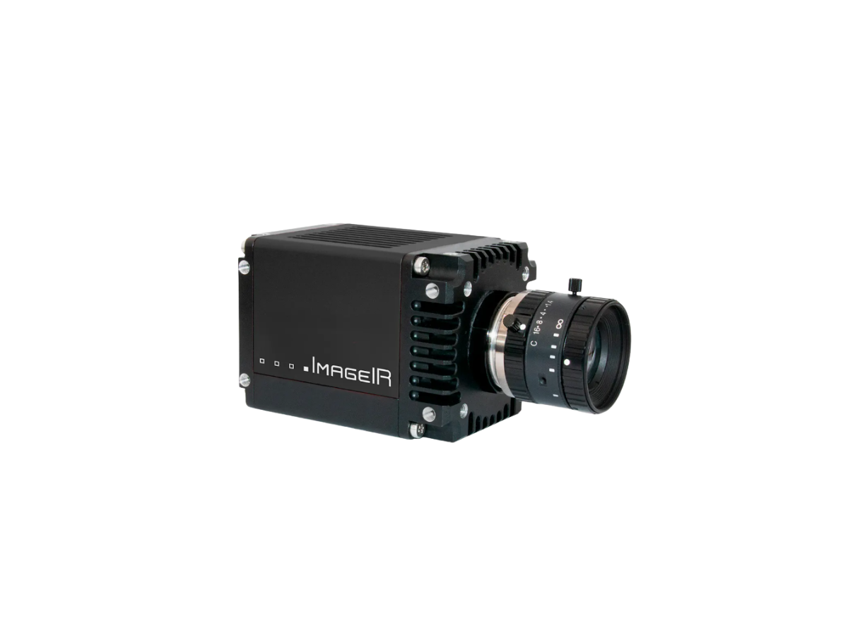 InfraTec ImageIR 8100 camera with objective lens, side view