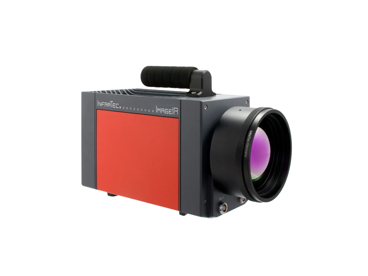 InfraTec ImageIR 8300 camera with lens side view