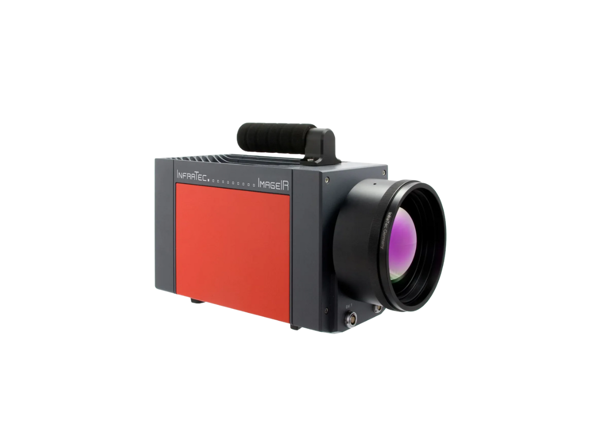 InfraTec ImageIR 8300 camera with lens side view