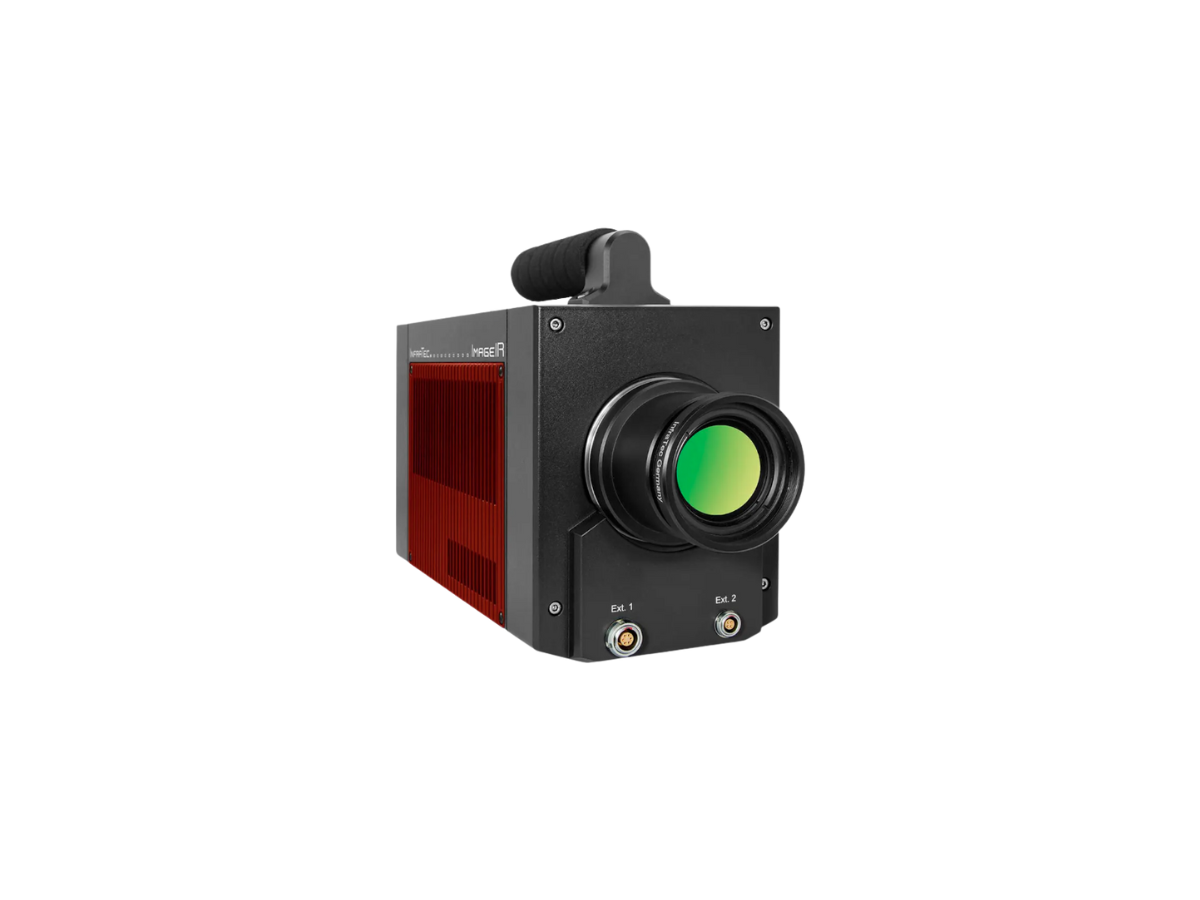 InfraTec ImageIR 9400 camera with mounted lens, side view