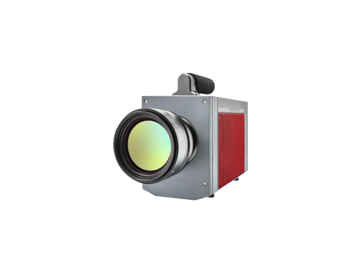 InfraTec ImageIR 9500 camera with lens, front view