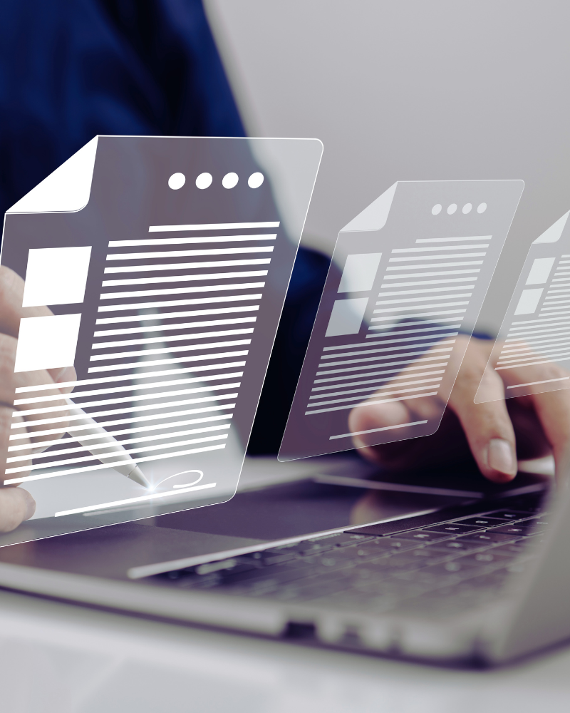 Digital Documents with a laptop